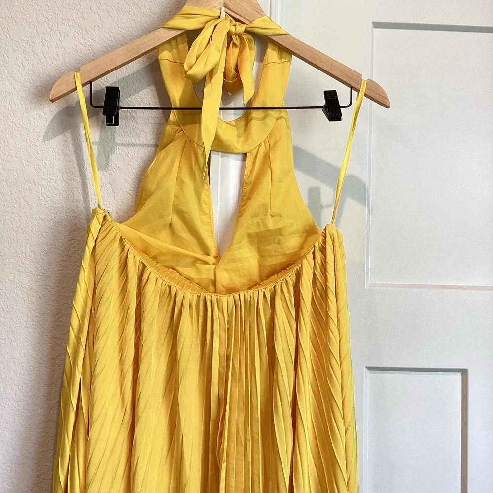 Hutch Pleated Halter Maxi Dress Anthropologie - Picture 11 of 15